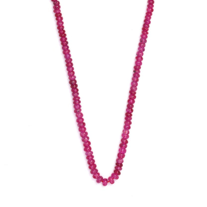 Pink Sapphire 2mm - 3mm Smooth Rondelles Bead Strand