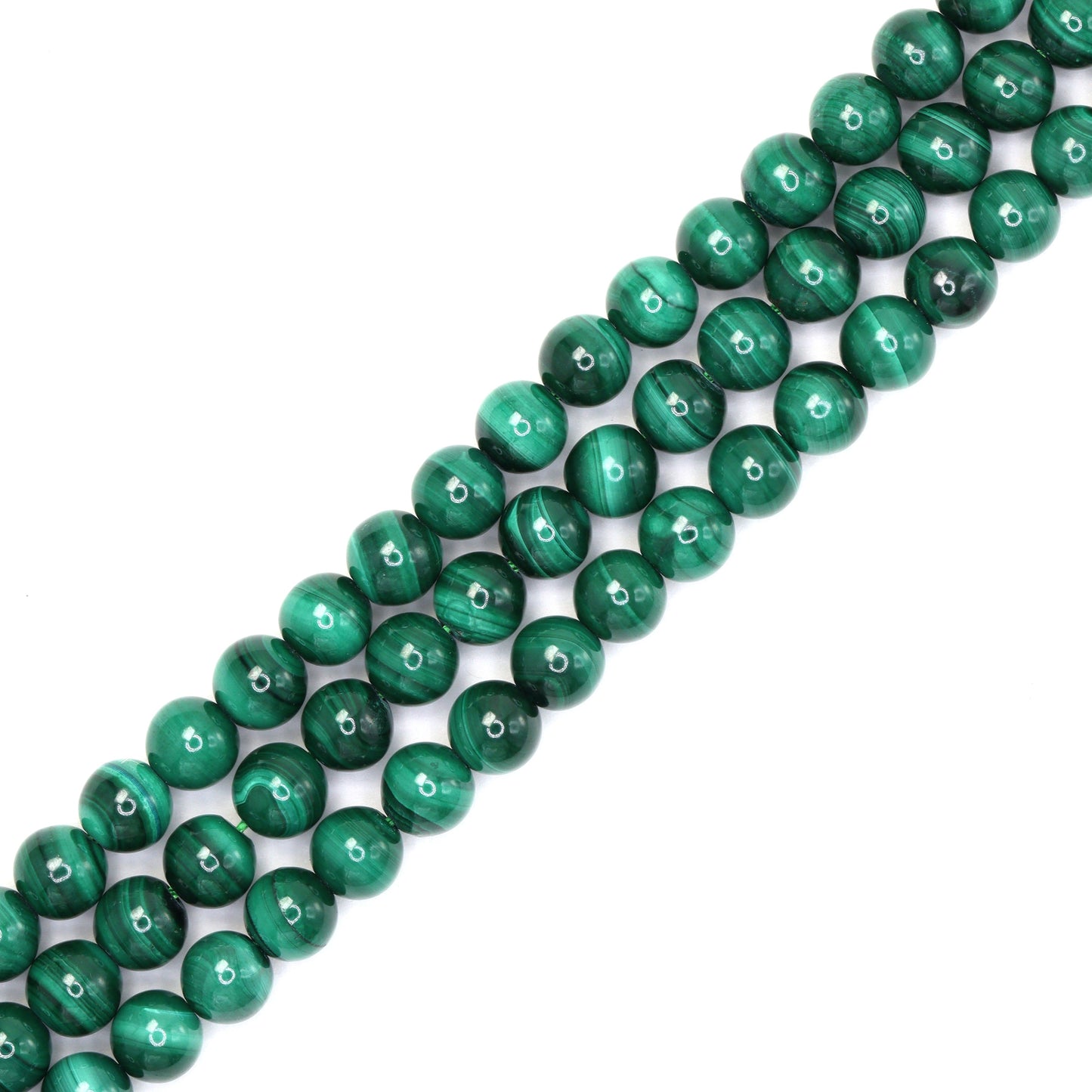 Green Malachite 6mm Smooth Rounds Bead Strand