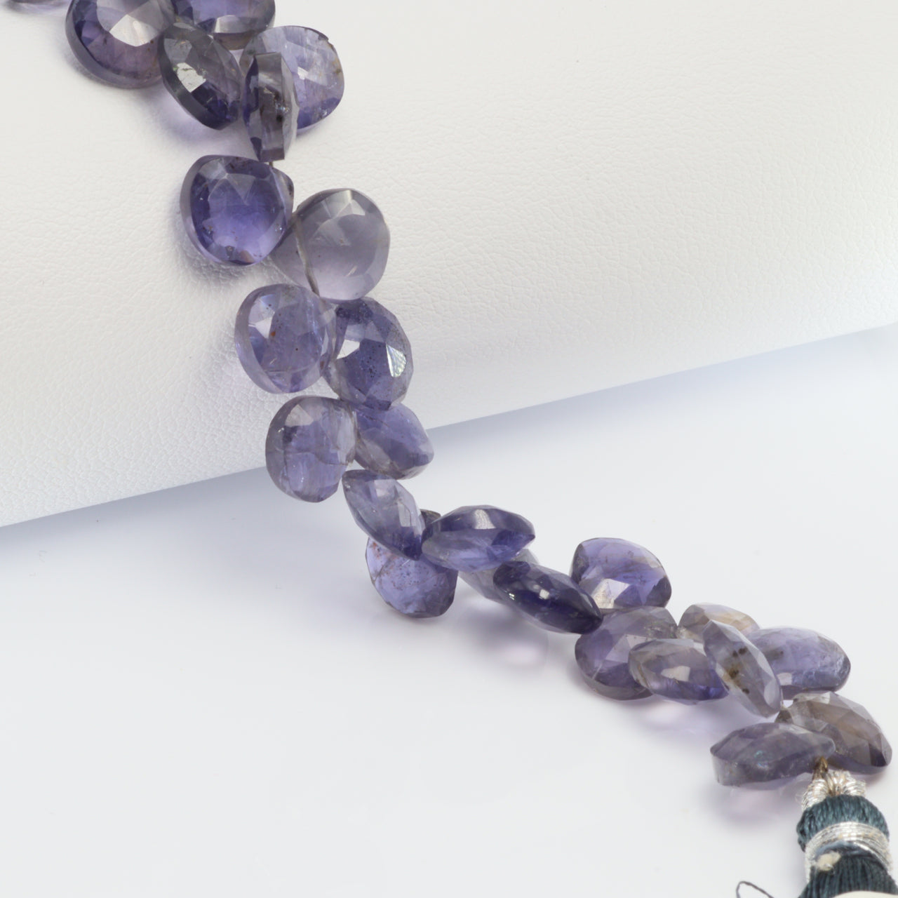 Blue Iolite 8mm Faceted Heart Shaped Briolettes