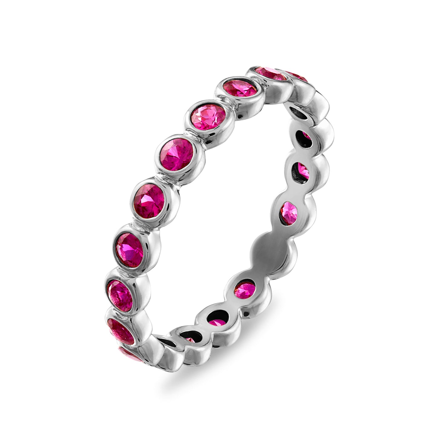 Bezel Set Ruby Eternity Band