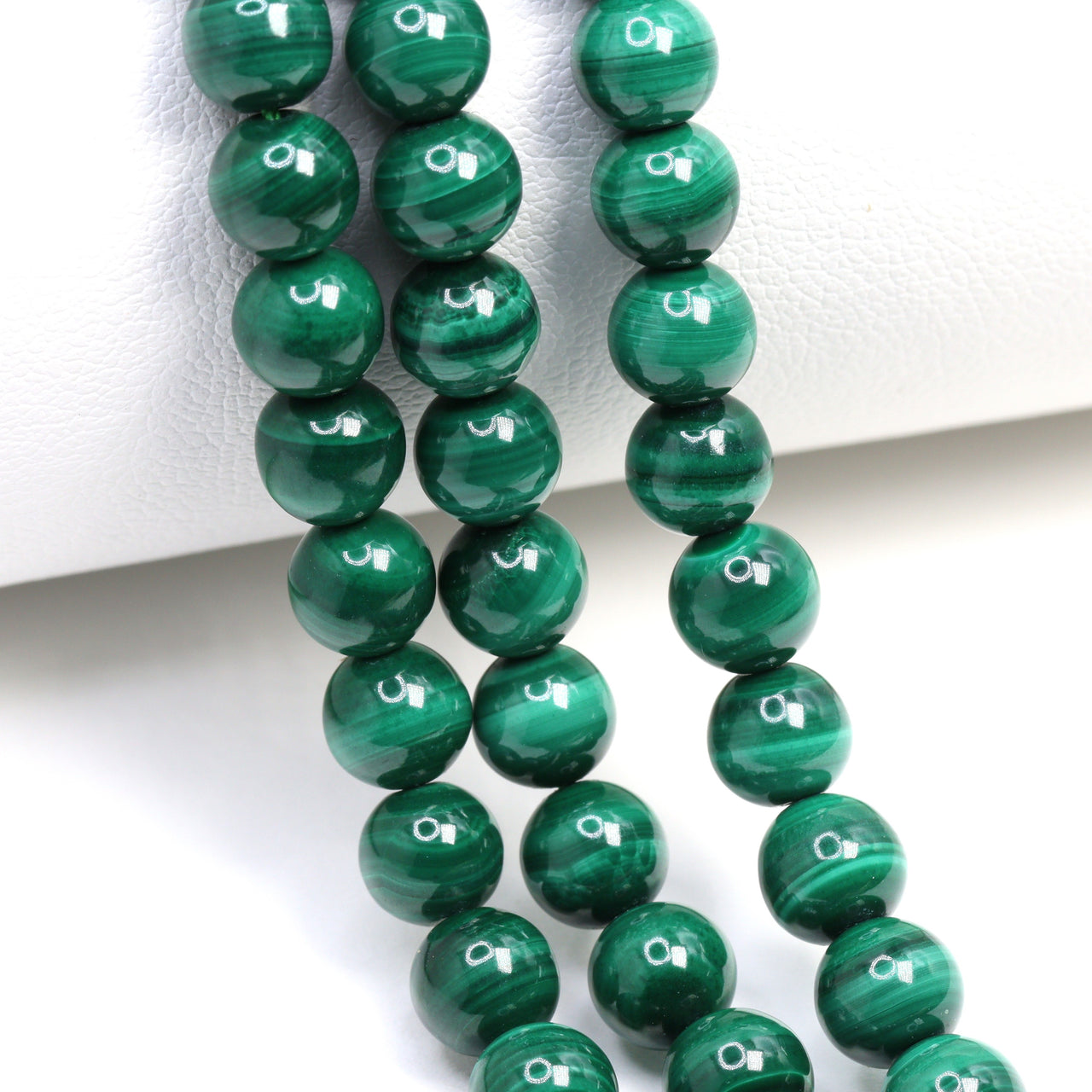 Green Malachite 6mm Smooth Rounds