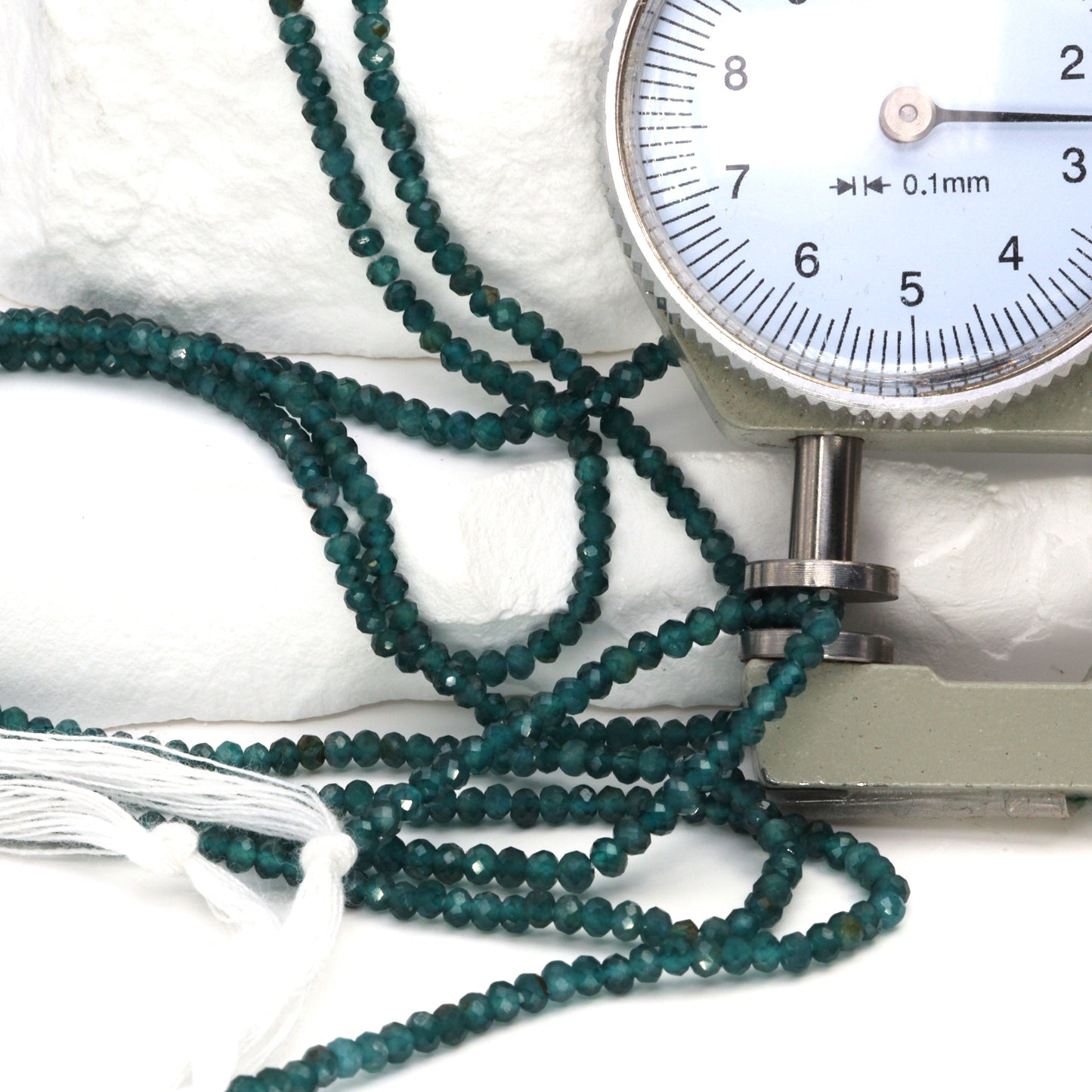 Blue-Green Grandiderite 2.5mm Faceted Rondelles