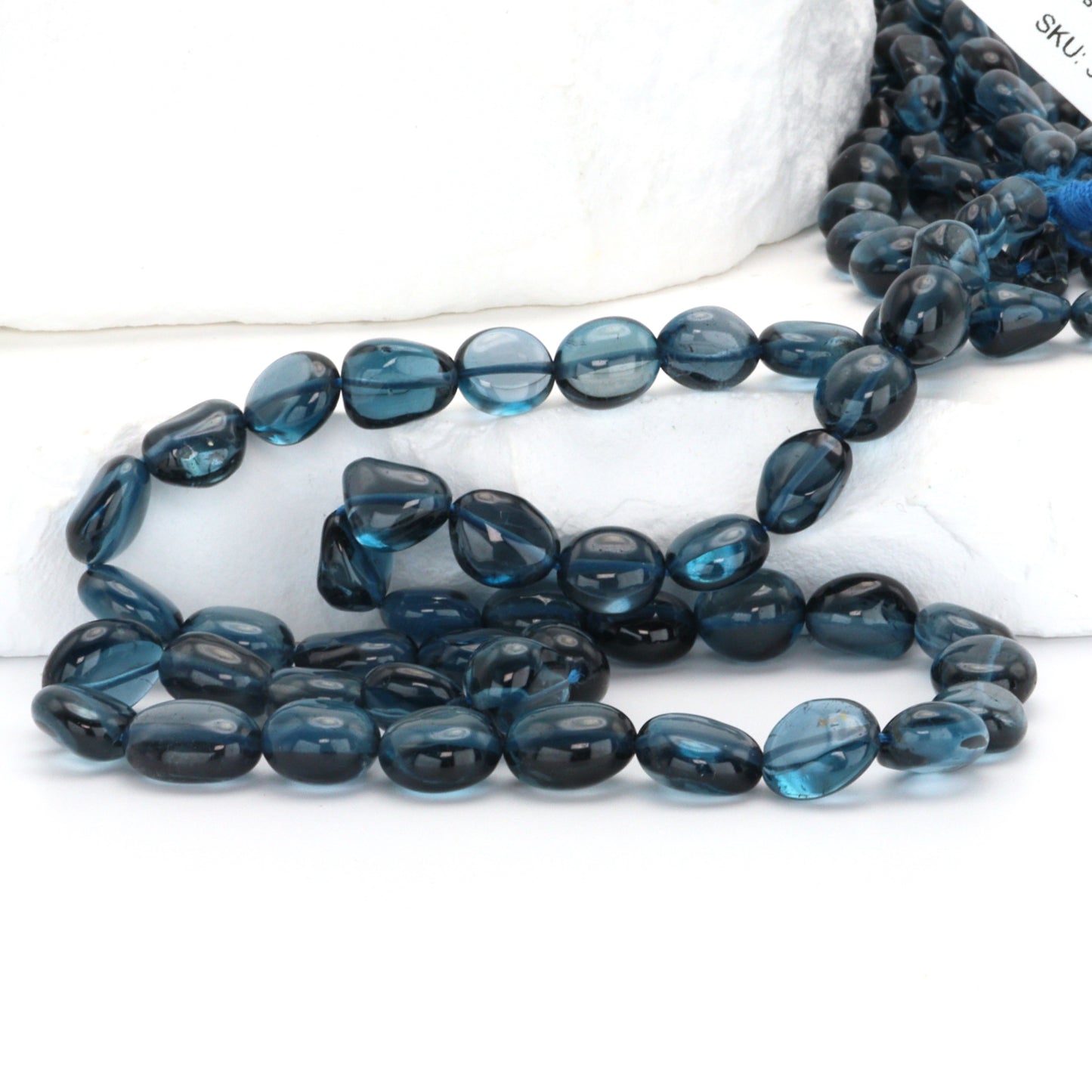 London Blue Topaz 9x6mm Smooth Nuggets