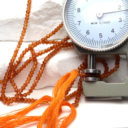 Brown Hessonite Garnet 2mm Faceted Rounds