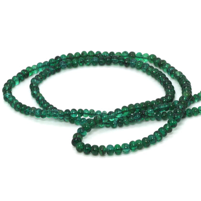 Emerald 2mm - 2.8mm Smooth Rondelles Bead Strand