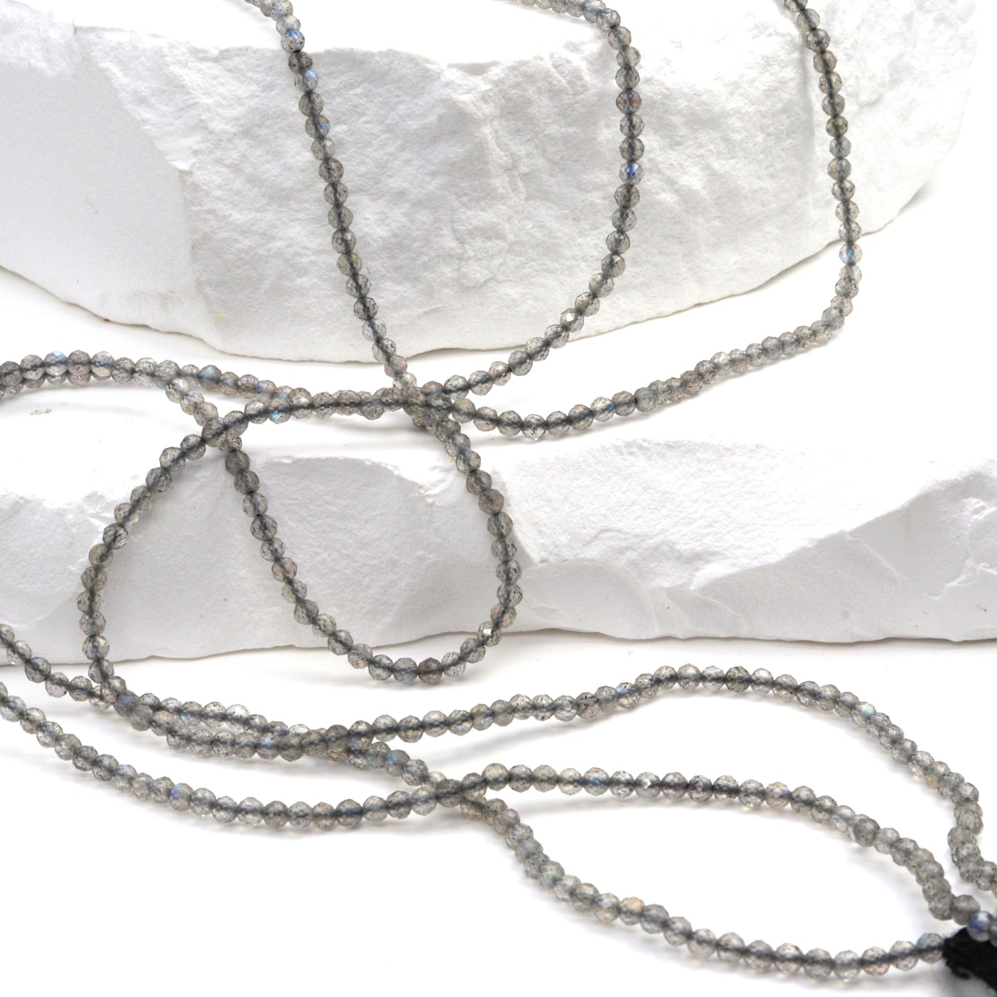 Blue Labradorite 2mm Faceted Rounds Bead Strand