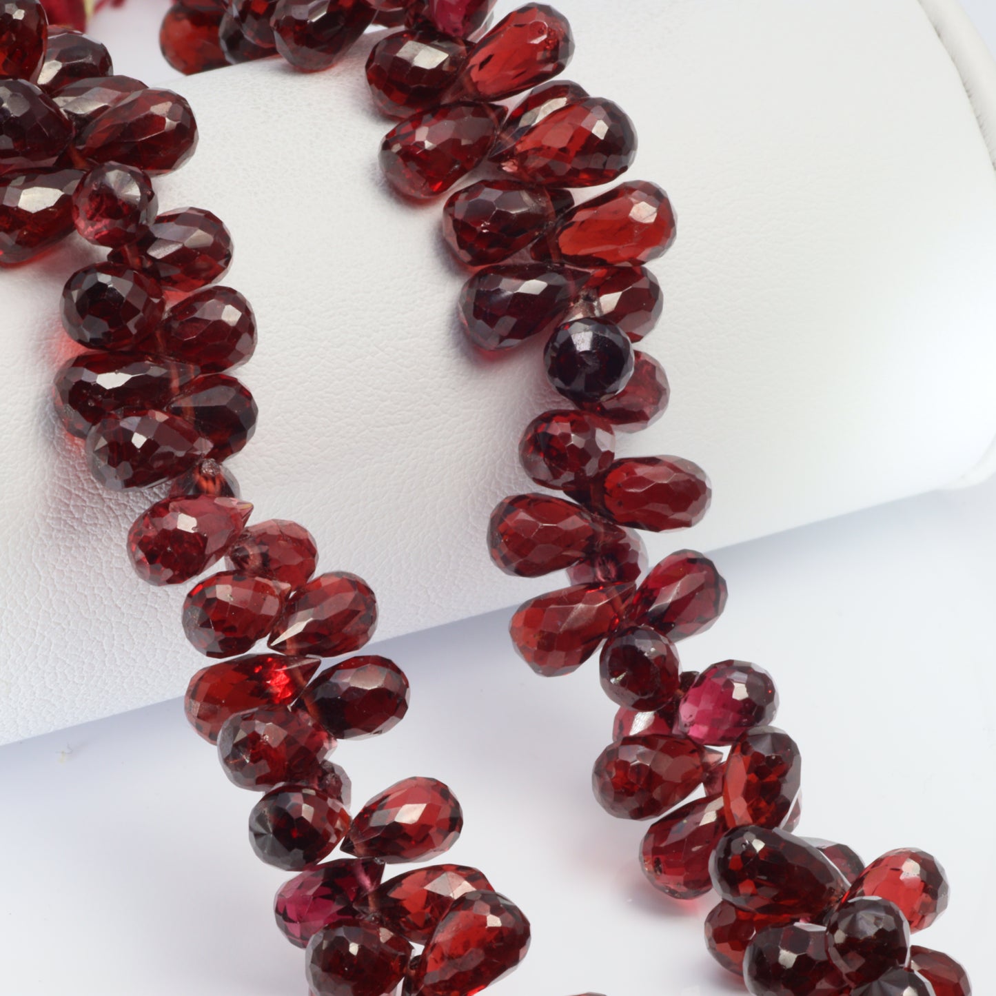 Red Garnet 8x5mm Faceted Teardrop Briolettes