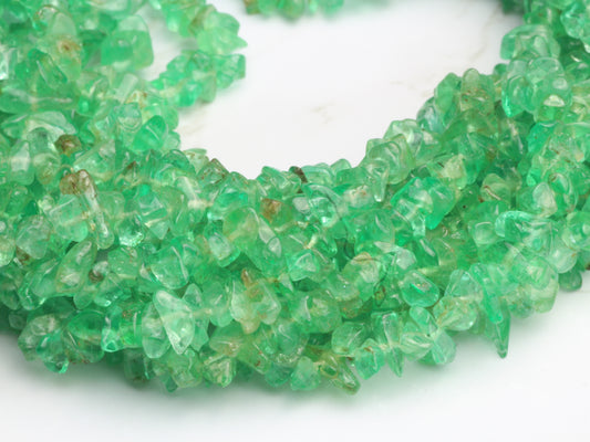 Colombian Green Emerald 4mm Smooth Chips