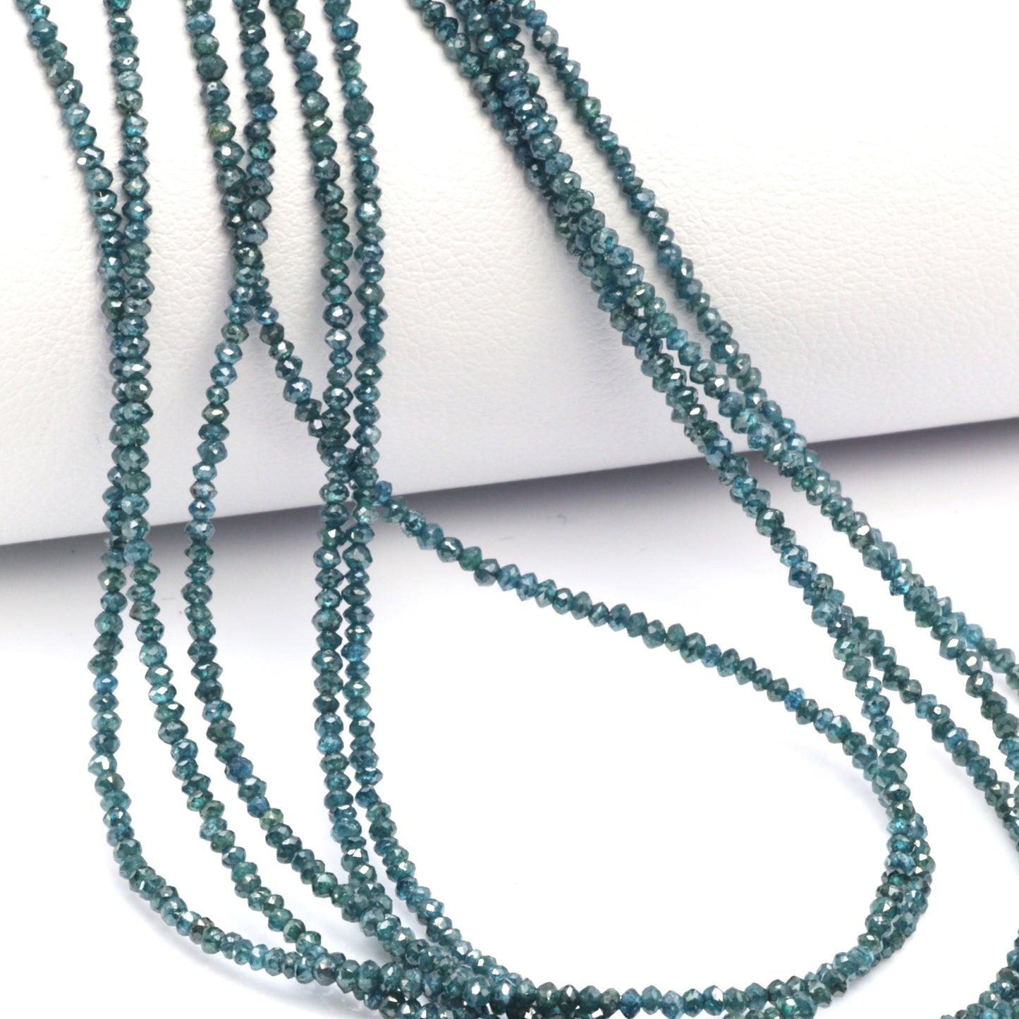 Blue Diamond 1.5mm Faceted Rondelles