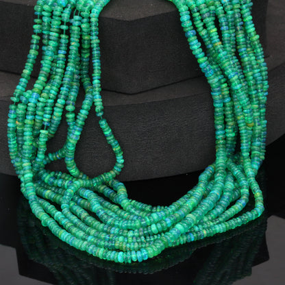 Green Ethiopian Opal 3mm Smooth Rondelles