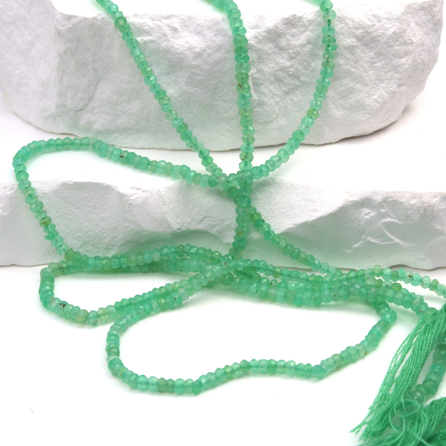 Chrysoprase 2.5mm Faceted Rondelles