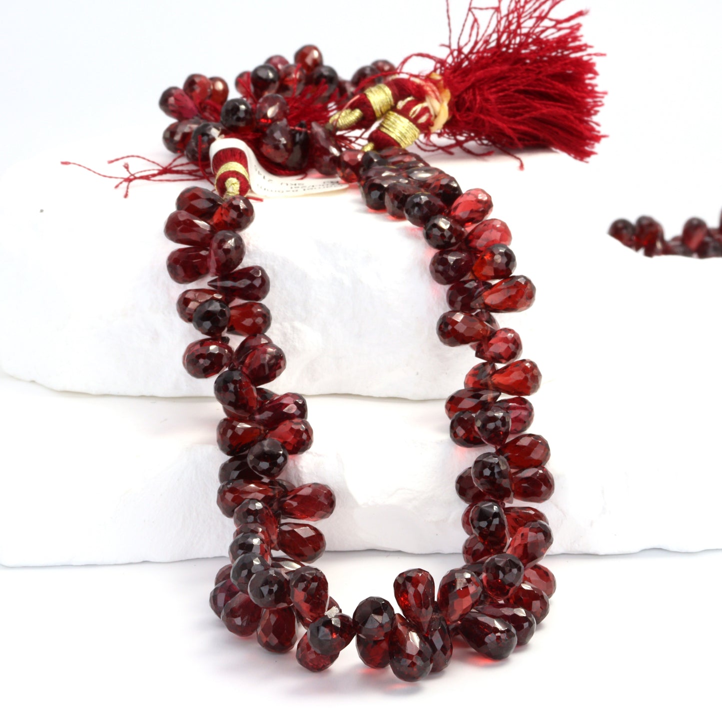 Red Garnet 8x5mm Faceted Teardrop Briolettes