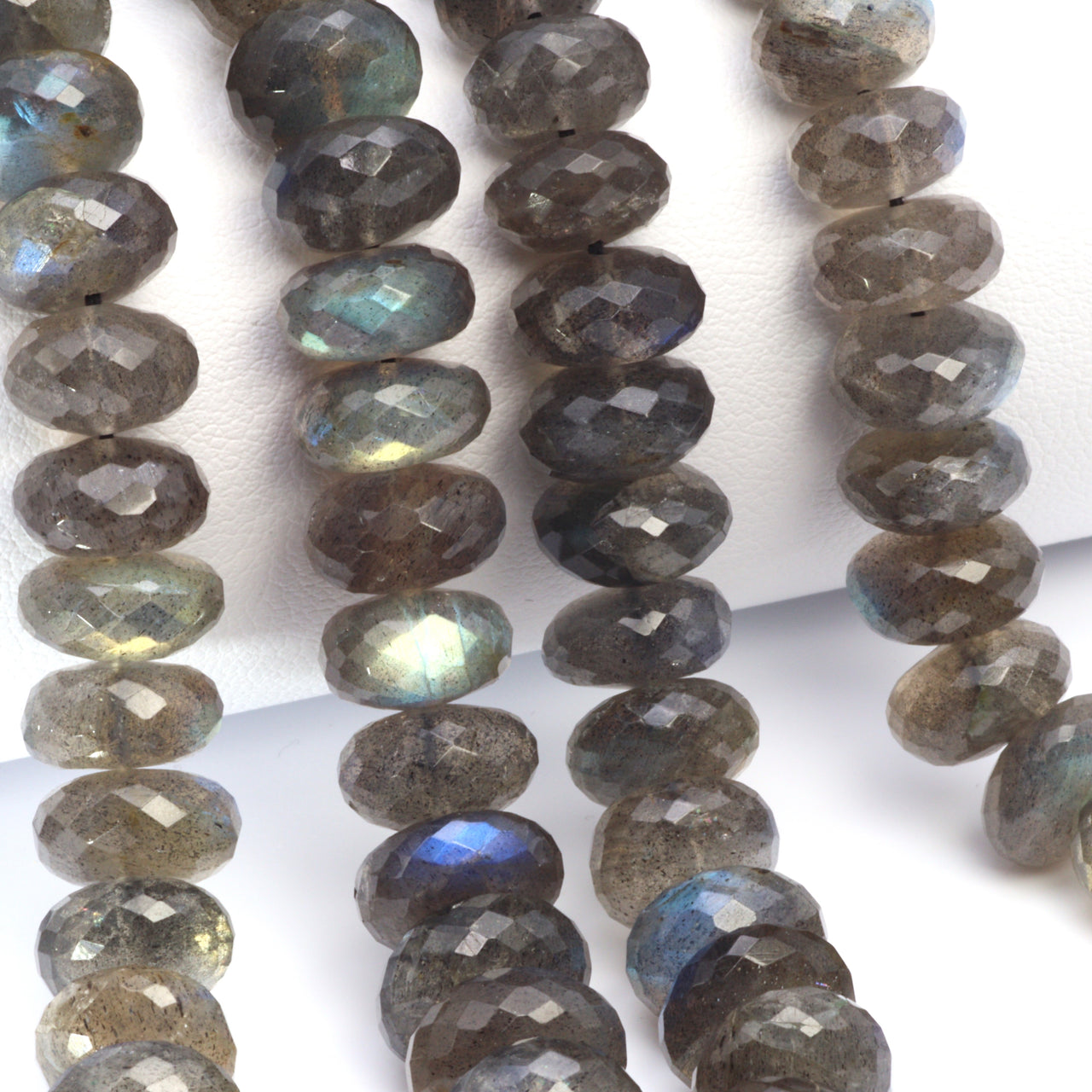 AA Blue Labradorite 10mm Faceted Rondelles