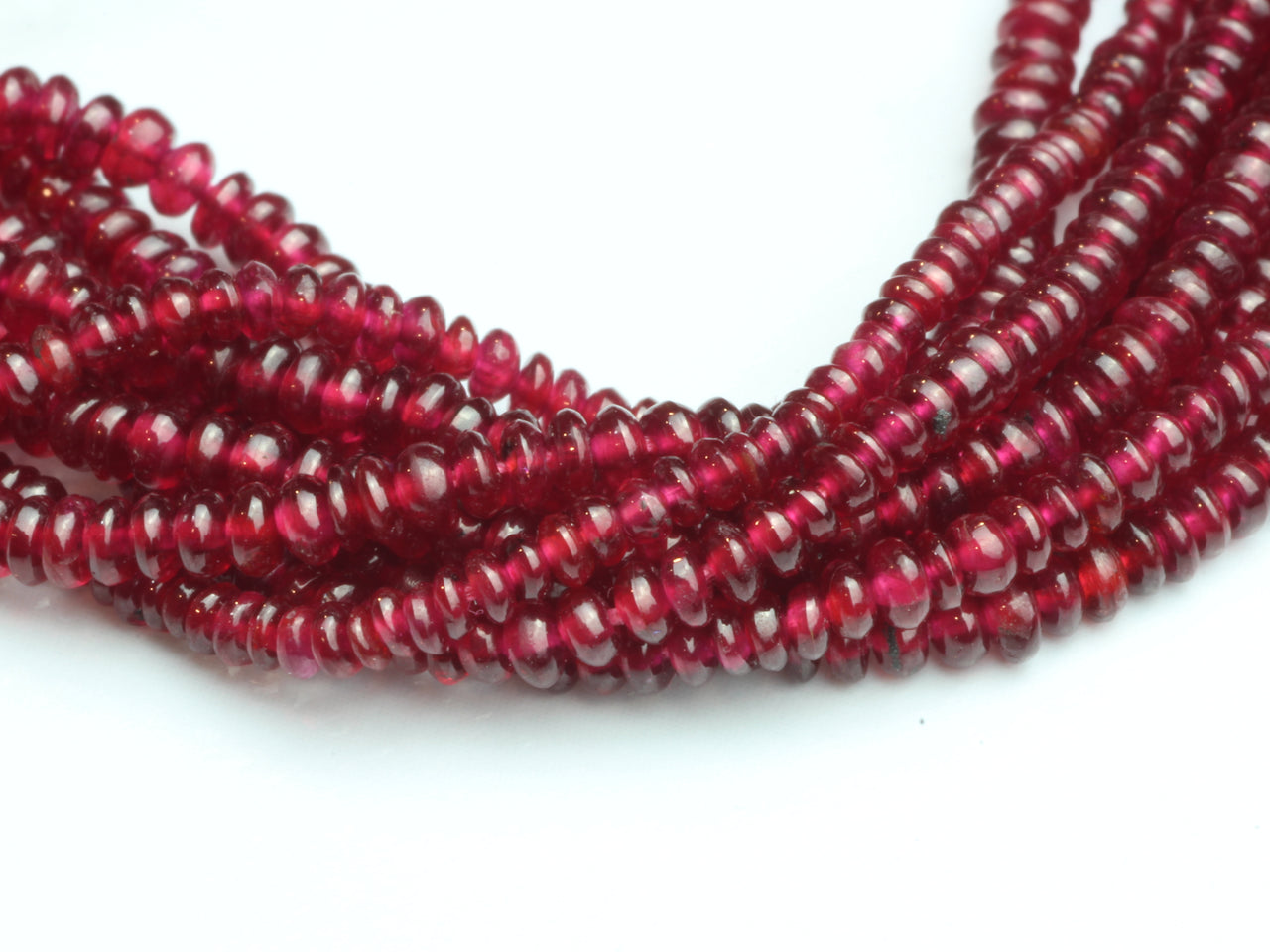 Red Ruby 2mm Smooth Rondelles