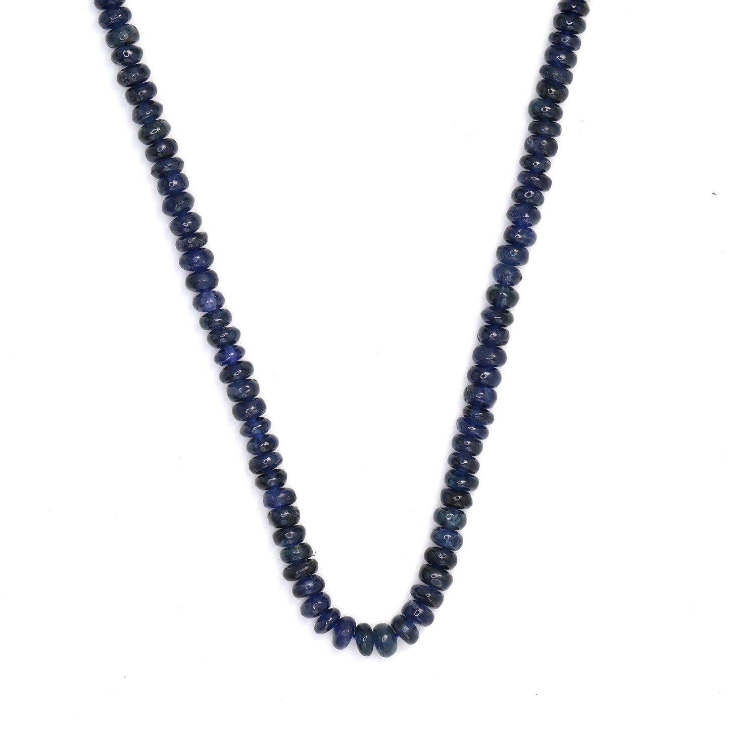 Navy Blue Sapphire 3.5mm Smooth Rondelles Bead Strand