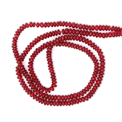 Red Ruby 3.25mm Smooth Rondelles