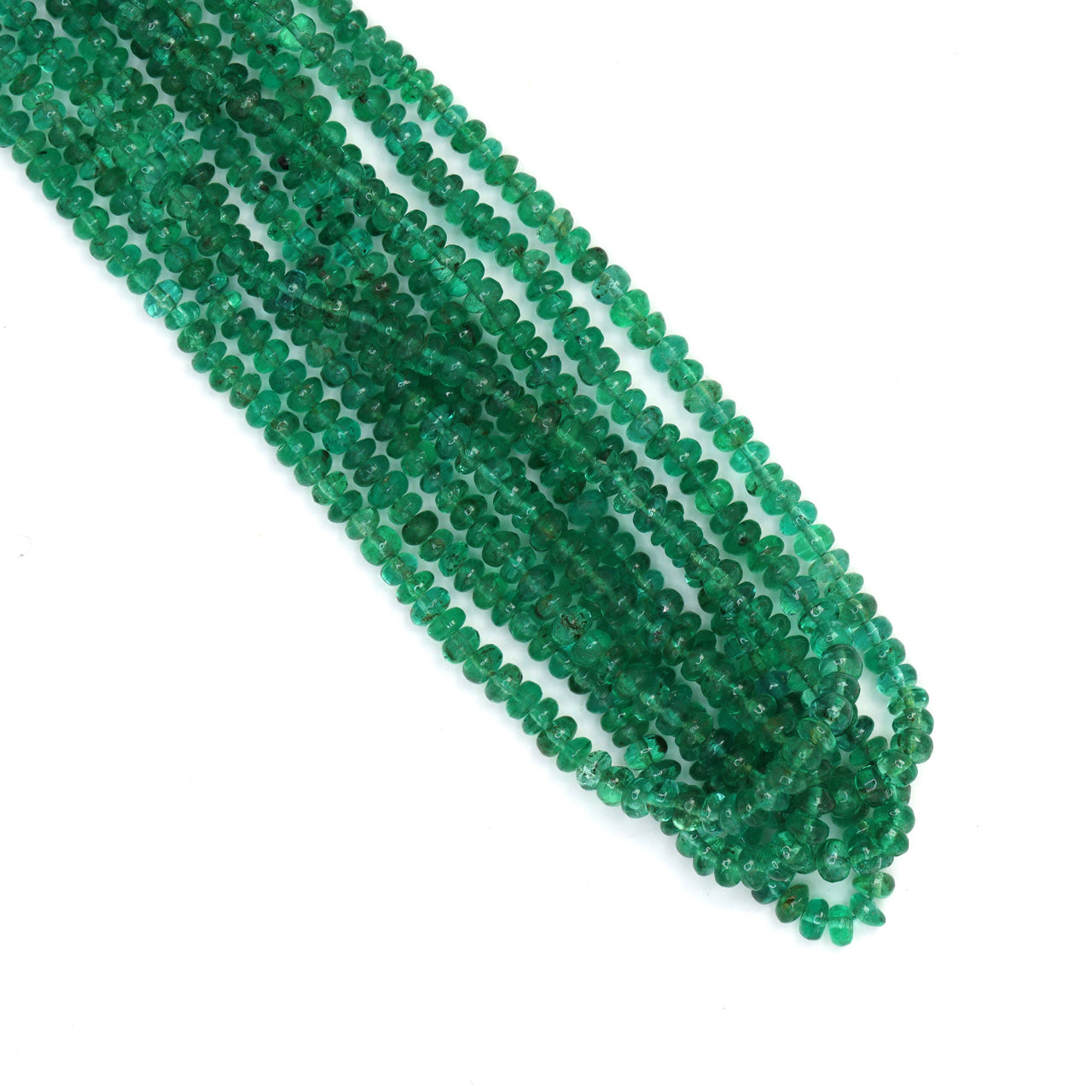 Green Emerald 2.2mm - 3mm Smooth Rondelles Bead Strand