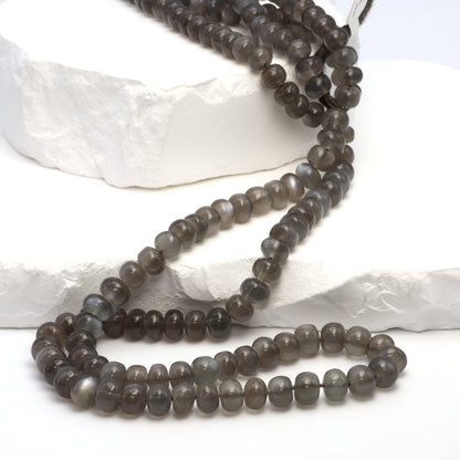 Gray Moonstone 7mm Smooth Rondelles