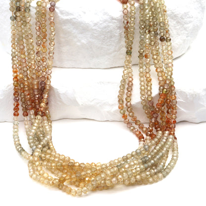 Ombre Brown Zircon 2.5mm Faceted Rounds