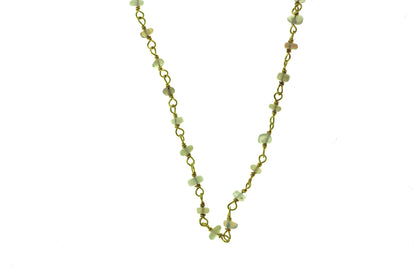 Ethiopian Opal 3mm Smooth Rondelles Rosary Chain Sterling Silver with Gold Plating Wire Wrap Chain by the Foot