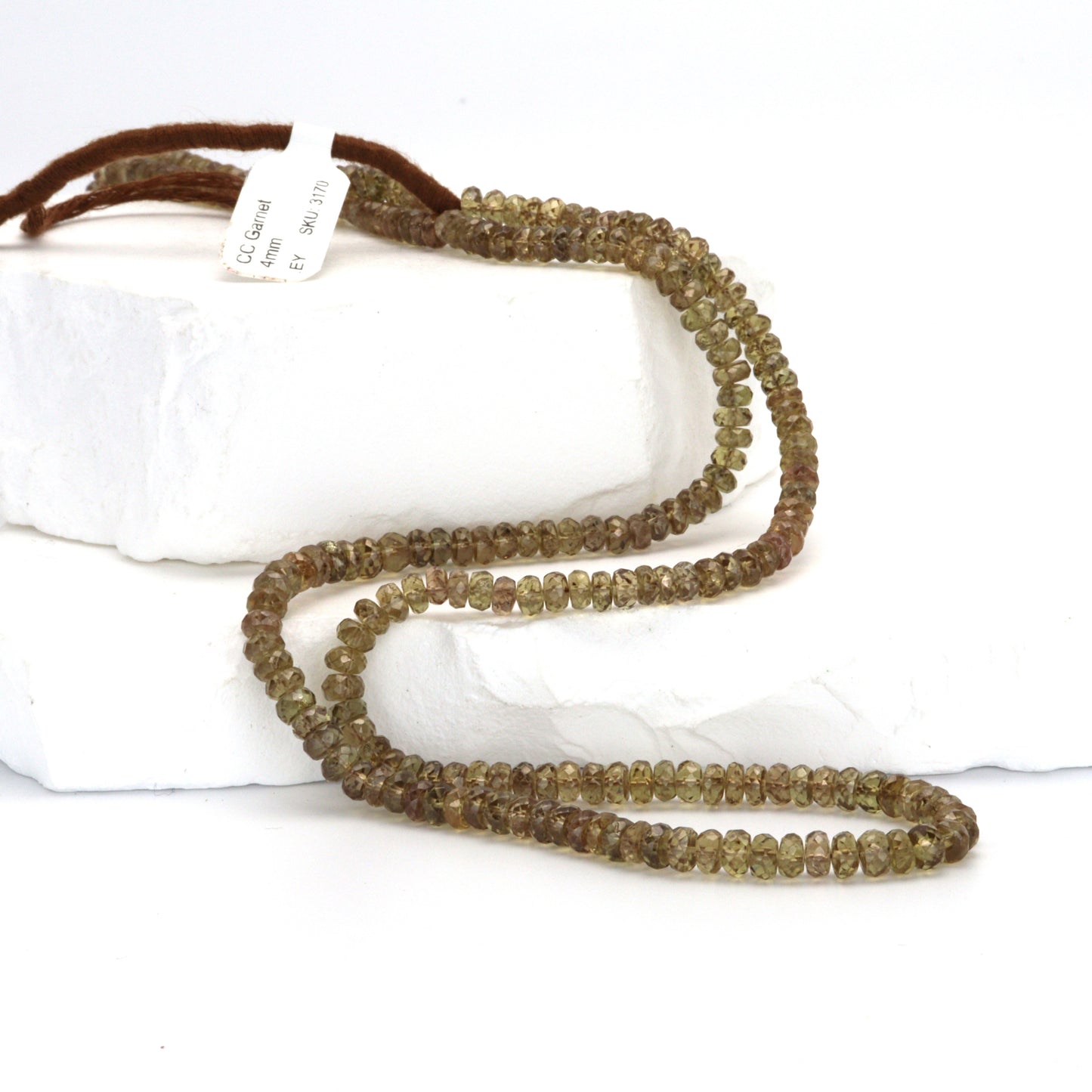 Color Change Garnet 4mm Hand Faceted Rondelles Bead Strand