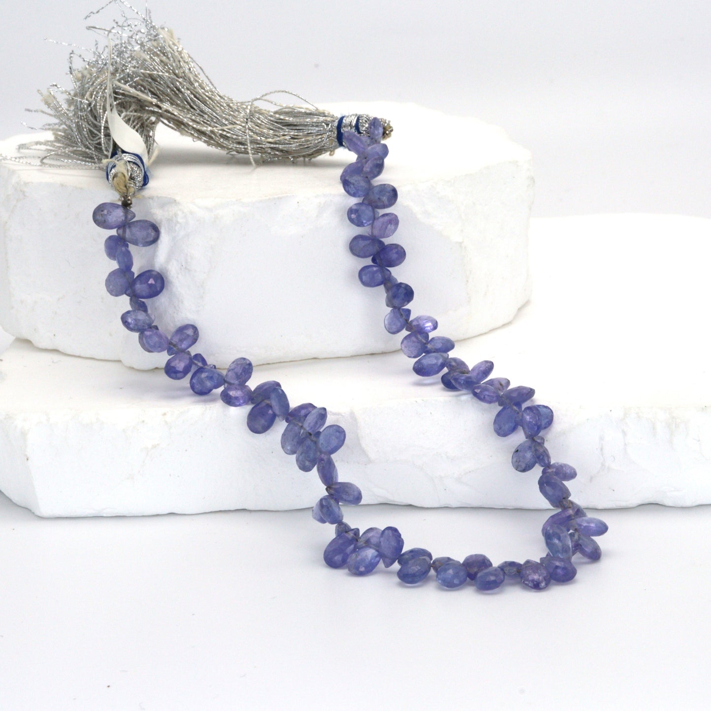 Blue Tanzanite 6x4mm Faceted Pear Shaped Briolettes