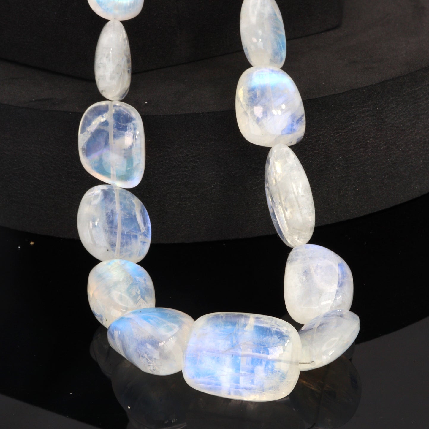 AAA Blue Rainbow Moonstone 17x14mm Smooth Nuggets