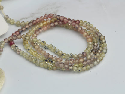 Ombre Yellow Sapphire 2mm Faceted Rounds