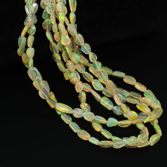 Yellow Ethiopian Opal 5x3mm – 6x4mm Smooth Nuggets Bead Strand