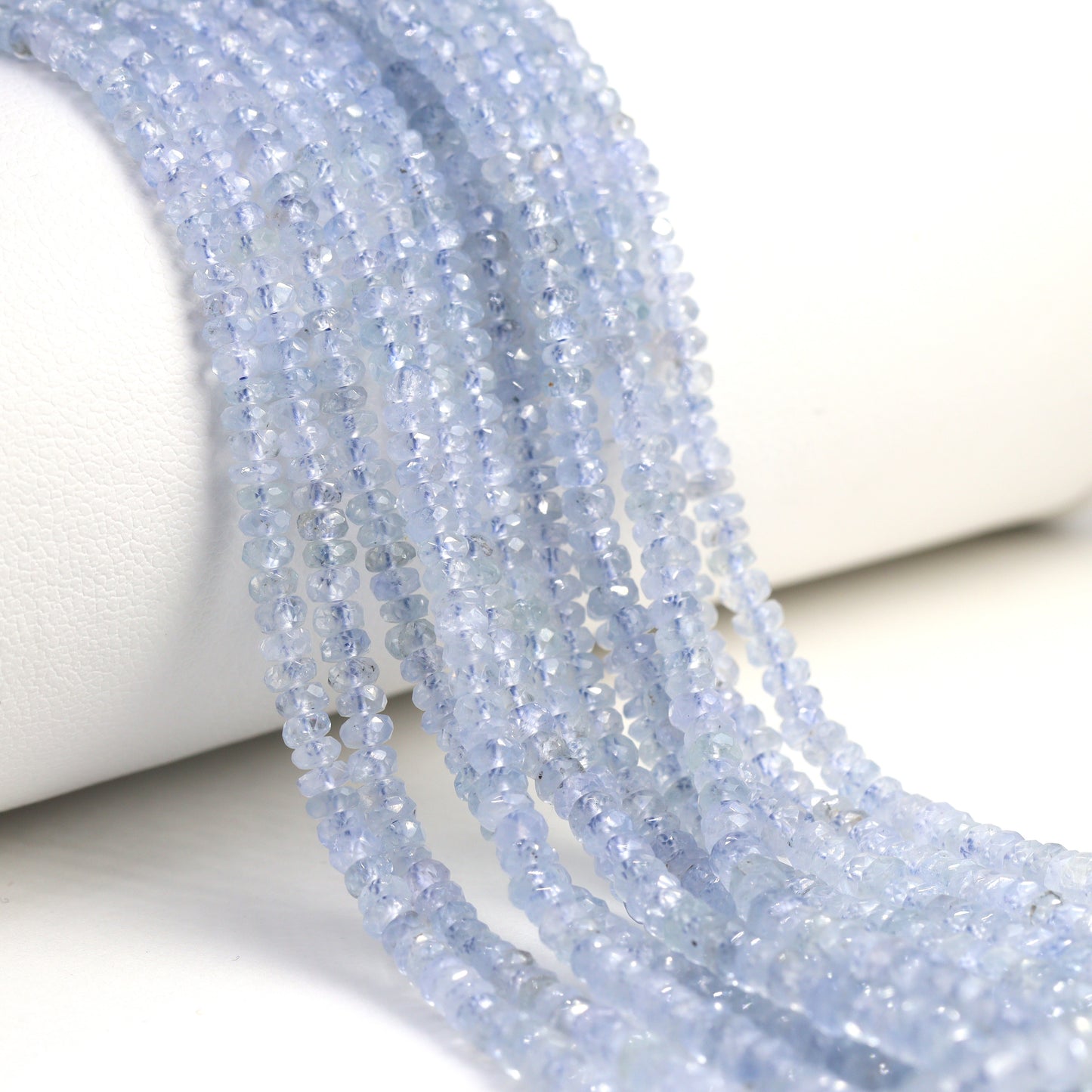 Light Blue Sapphire 2mm Faceted Rondelles