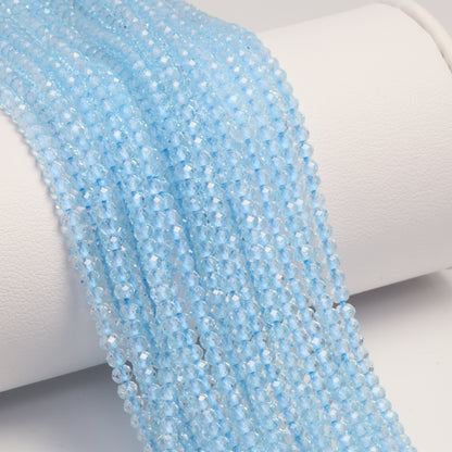 Sky Blue Topaz 3mm Faceted Rondelles Bead Strand