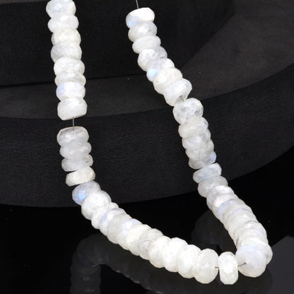 Rainbow Moonstone 9mm Faceted Rondelles Bead Strand