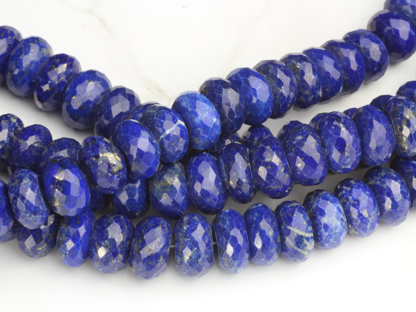 Royal Blue Lapis Lazuli 8mm Faceted Rondelles