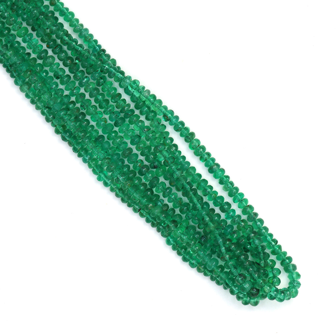 Green Emerald 2.5mm - 3.0mm Smooth Rondelles Bead Strand