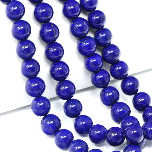 Lapis Lazuli 10mm Smooth Rounds Bead Strand