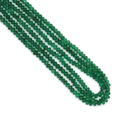Green Emerald 2.5mm Smooth Rondelles Bead Strand