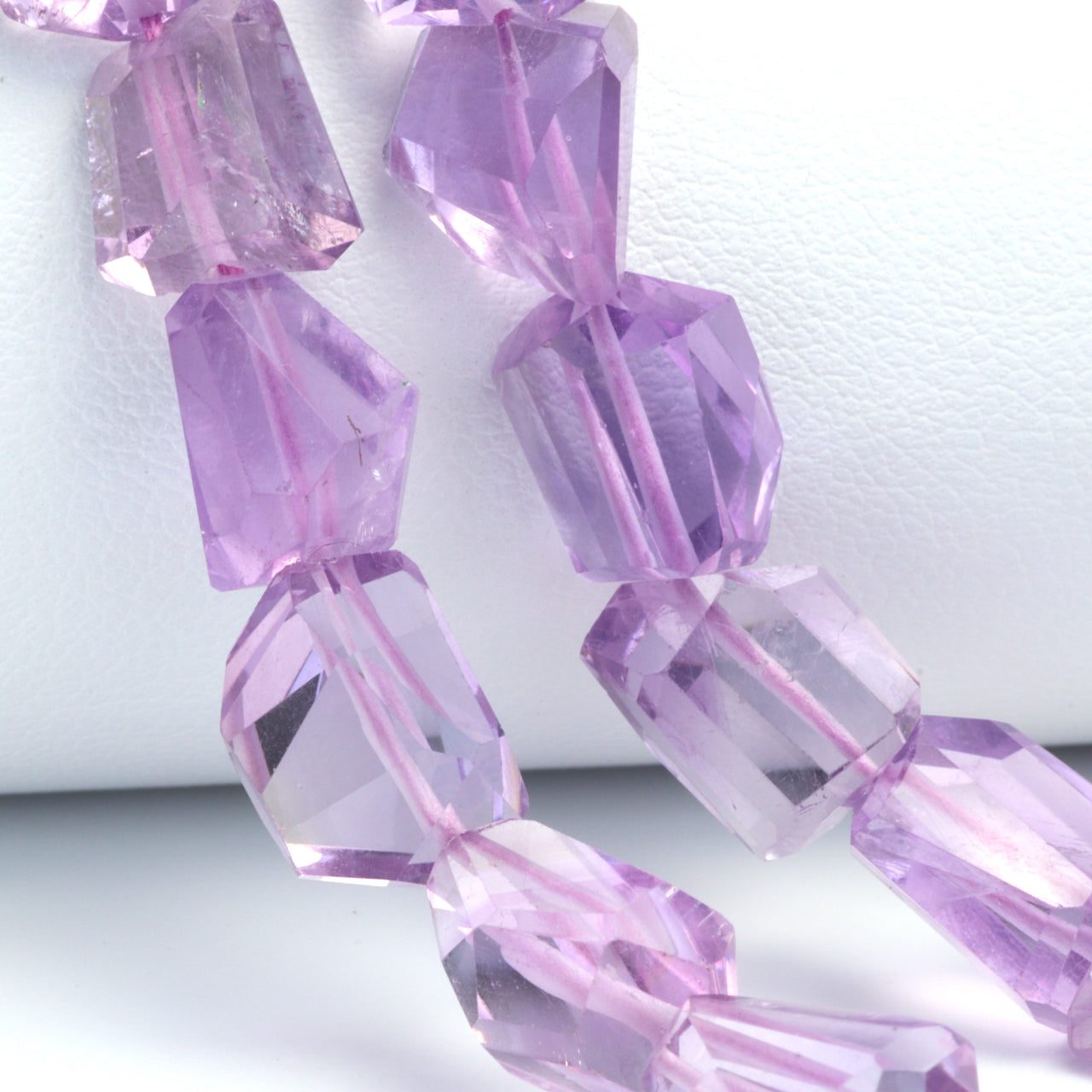 Pink Amethyst 14x7mm Faceted Nuggets