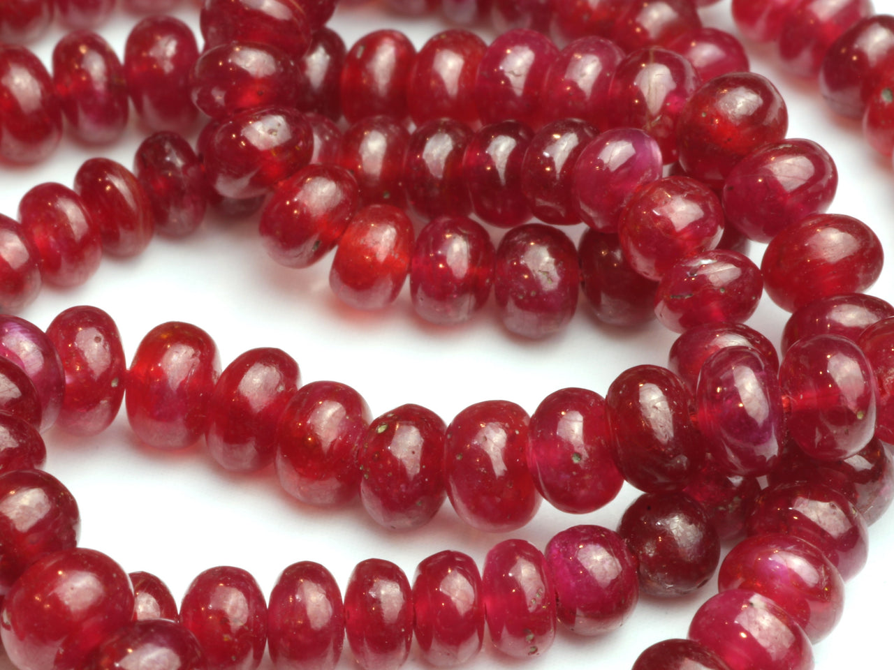 Red Ruby 4mm Smooth Rondelles