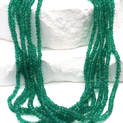 Green Onyx 2.5mm Faceted Rondelles