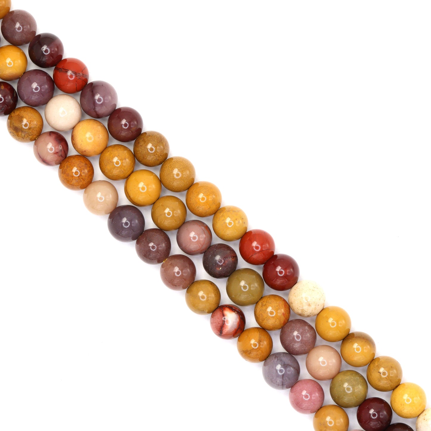 Natural Mookaite 6mm Smooth Rounds Bead Strand