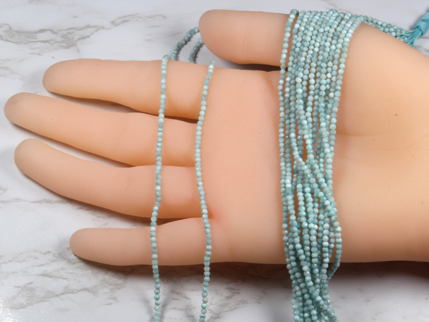 Larimar 2mm Faceted Rounds