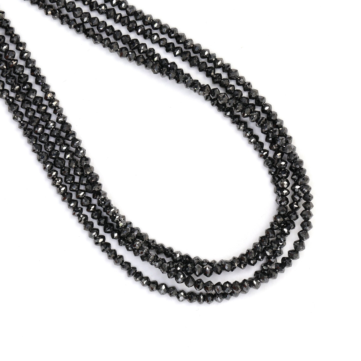Black Diamond 1.8mm Faceted Rondelles