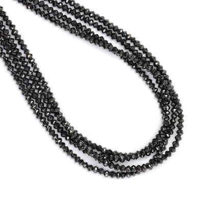 Black Diamond 1.8mm Faceted Rondelles