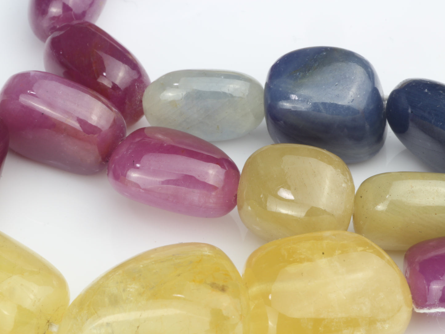 Multi Sapphire 16x10mm - Smooth Nuggets Bead Strand