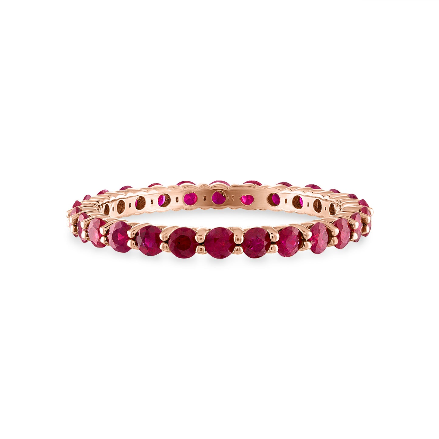 Shared Prong Ruby Eternity Band