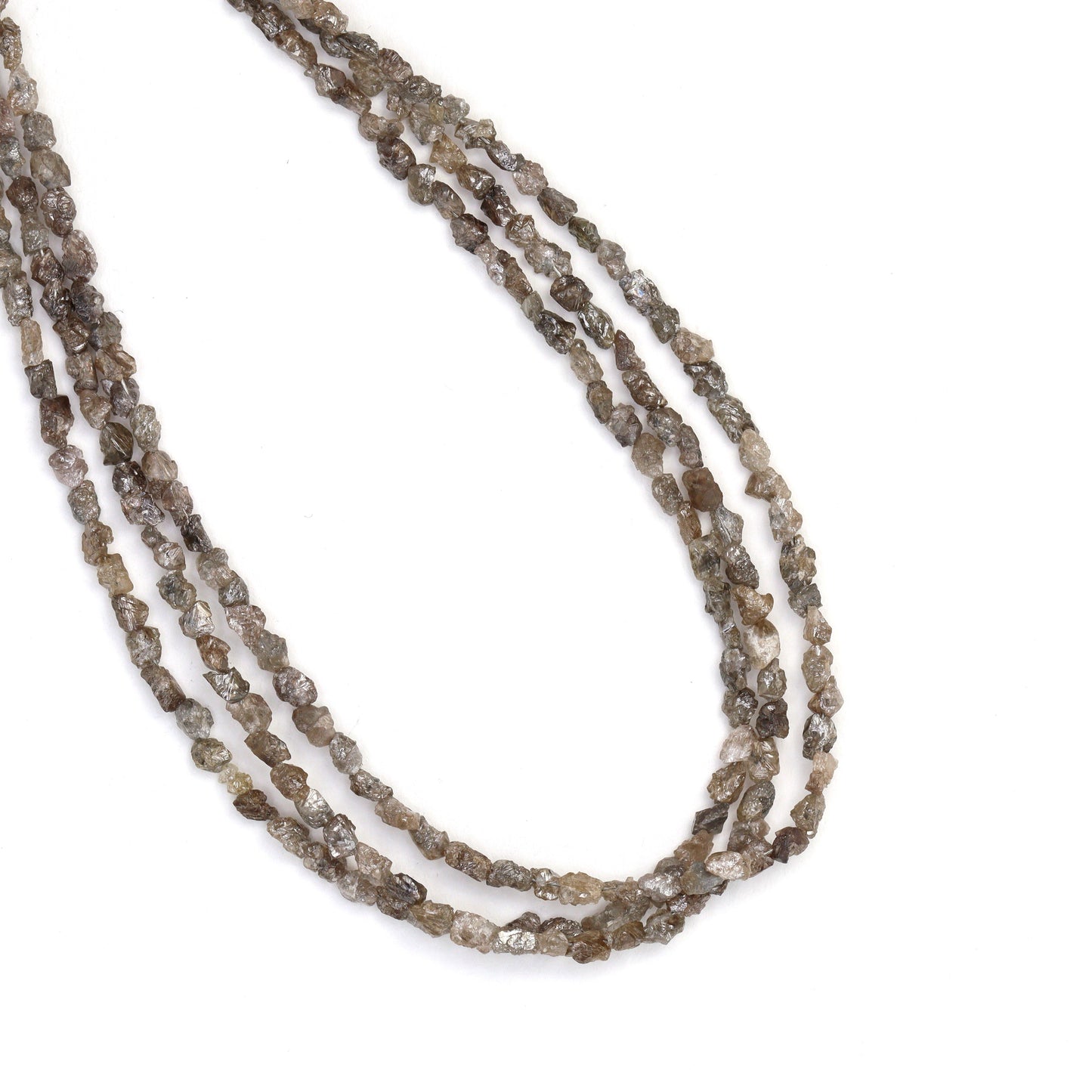 Brown Diamond 3x2mm - 4x3mm Faceted Chips Bead Strand