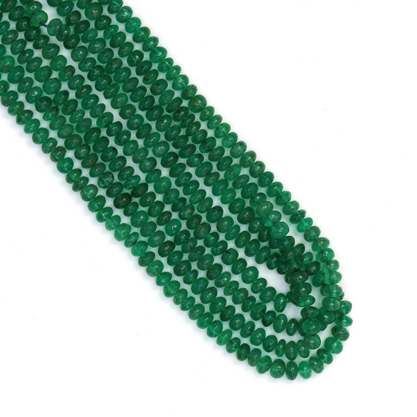 Green Emerald 3mm Smooth Rondelles