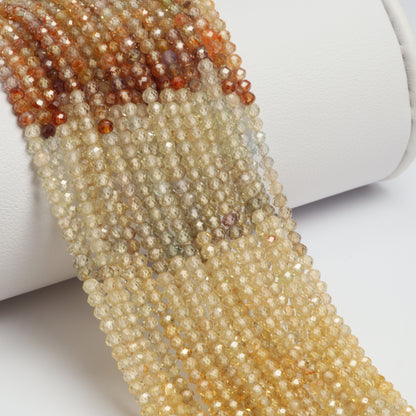 Ombre Brown Zircon 2.5mm Faceted Rounds