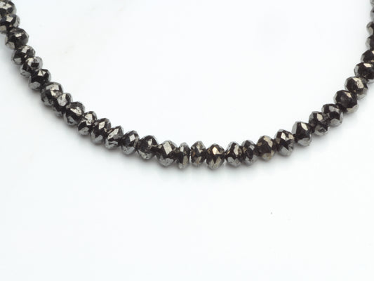 Black Diamond 3.25mm Faceted Rondelles
