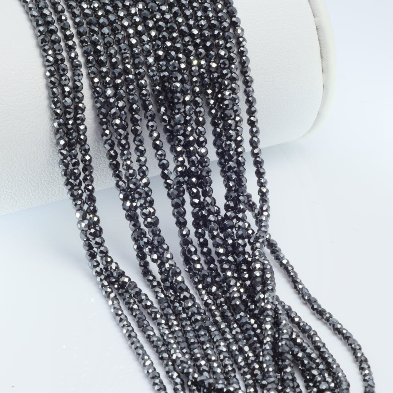 Hematite 2mm Faceted Rounds